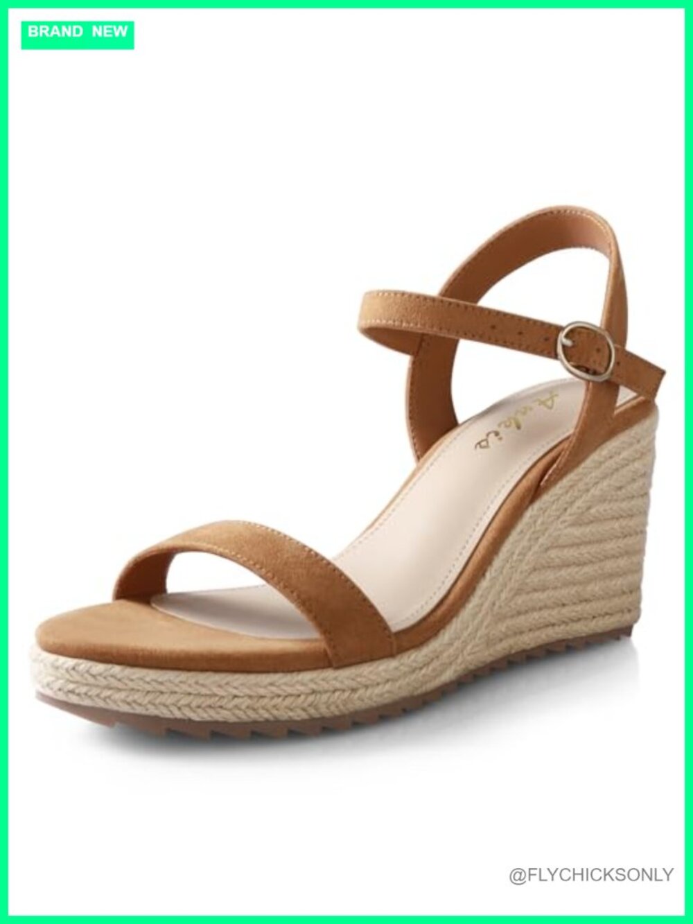Ankis Women's Platform Wedge Sandals Open Toe Ankle Strap Espadrille Heels